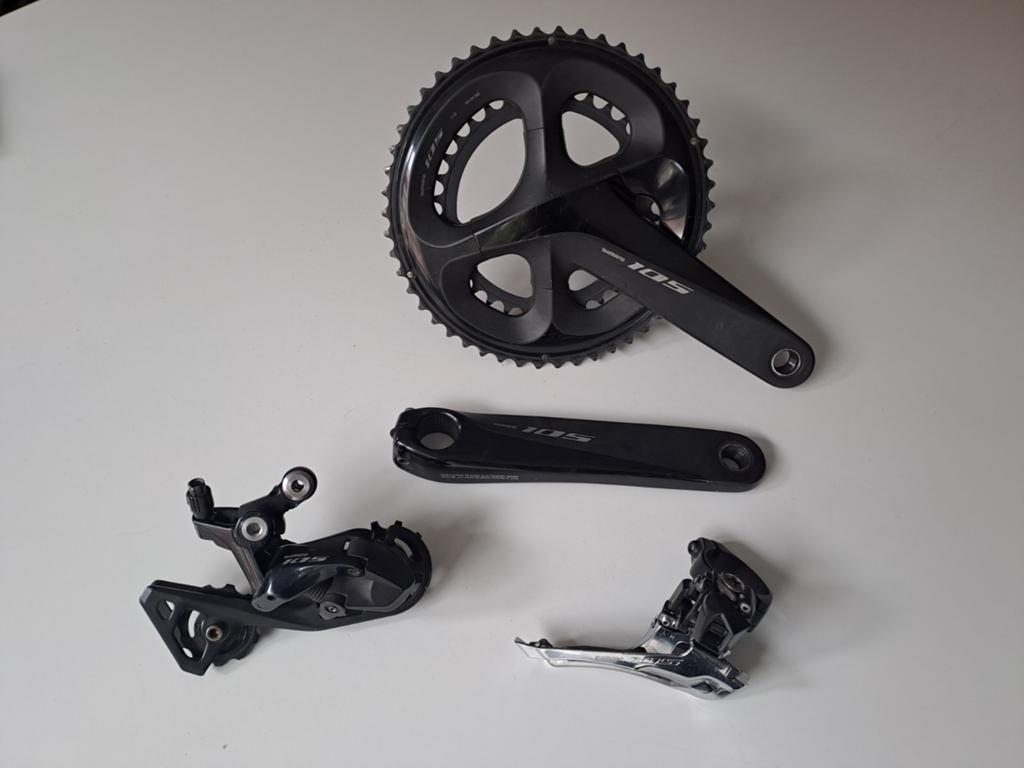 Shimano 105 r7000 crank en deraileurs, Fietsen en Brommers, Fietsonderdelen, Ophalen of Verzenden