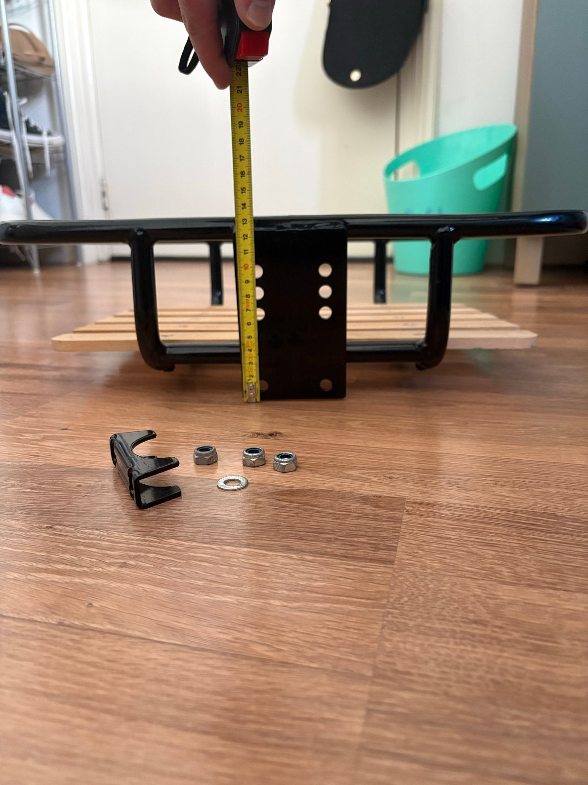 Dresco fietsmand met houten bodem (bevestiging incompleet), Ophalen, Gebruikt, Fietsmand