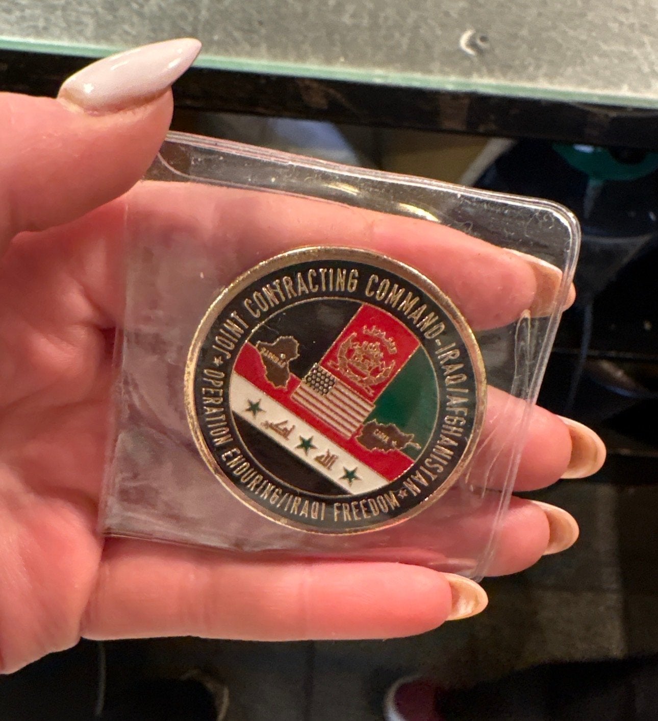 Challenge Coin Joint Contracting Command Irak Afghanistan, Ophalen of Verzenden, Overige soorten, Amerika, Overige typen