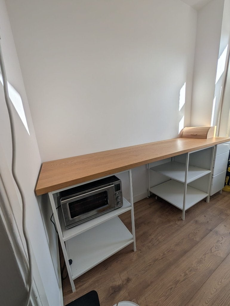 Kitchen work surface, Ophalen, 200 cm of meer, Wit, 50 tot 100 cm