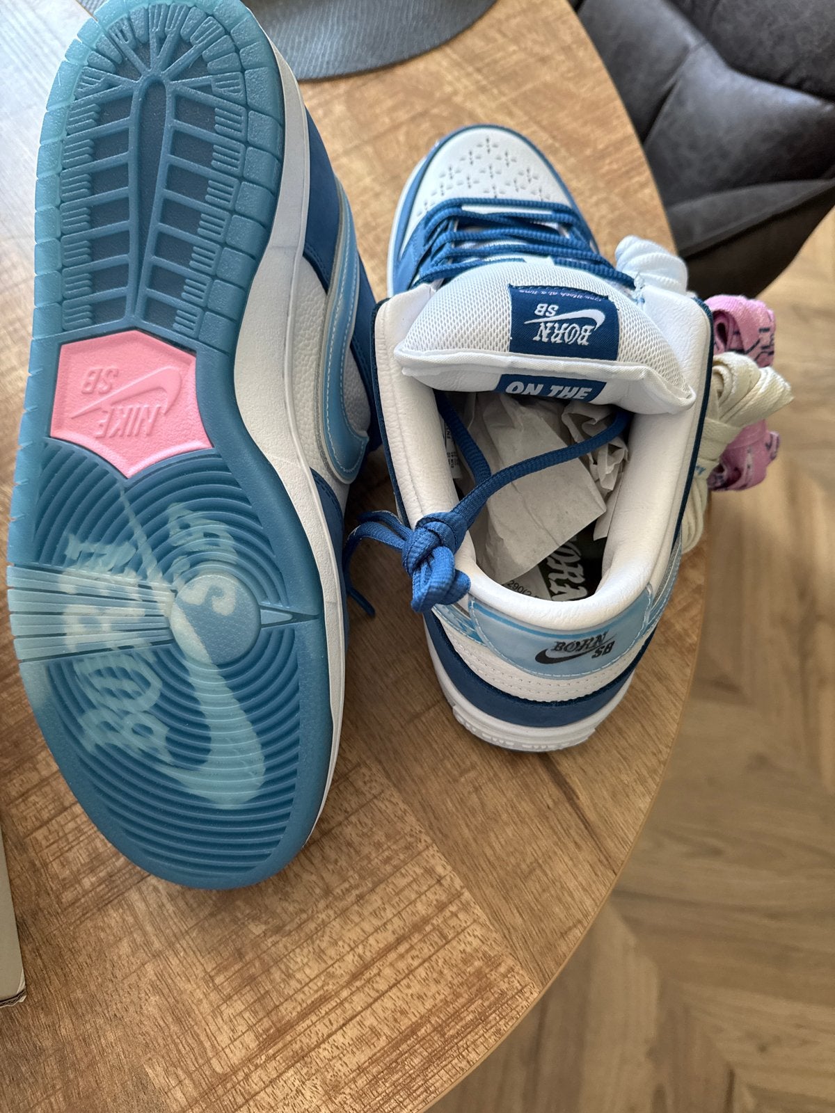 Nike SB Dunk Low Pro QS Born x Raised One Block At A Time, Kleding | Heren, Schoenen, Ophalen of Verzenden, Nieuw, Blauw, Sneakers of Gympen