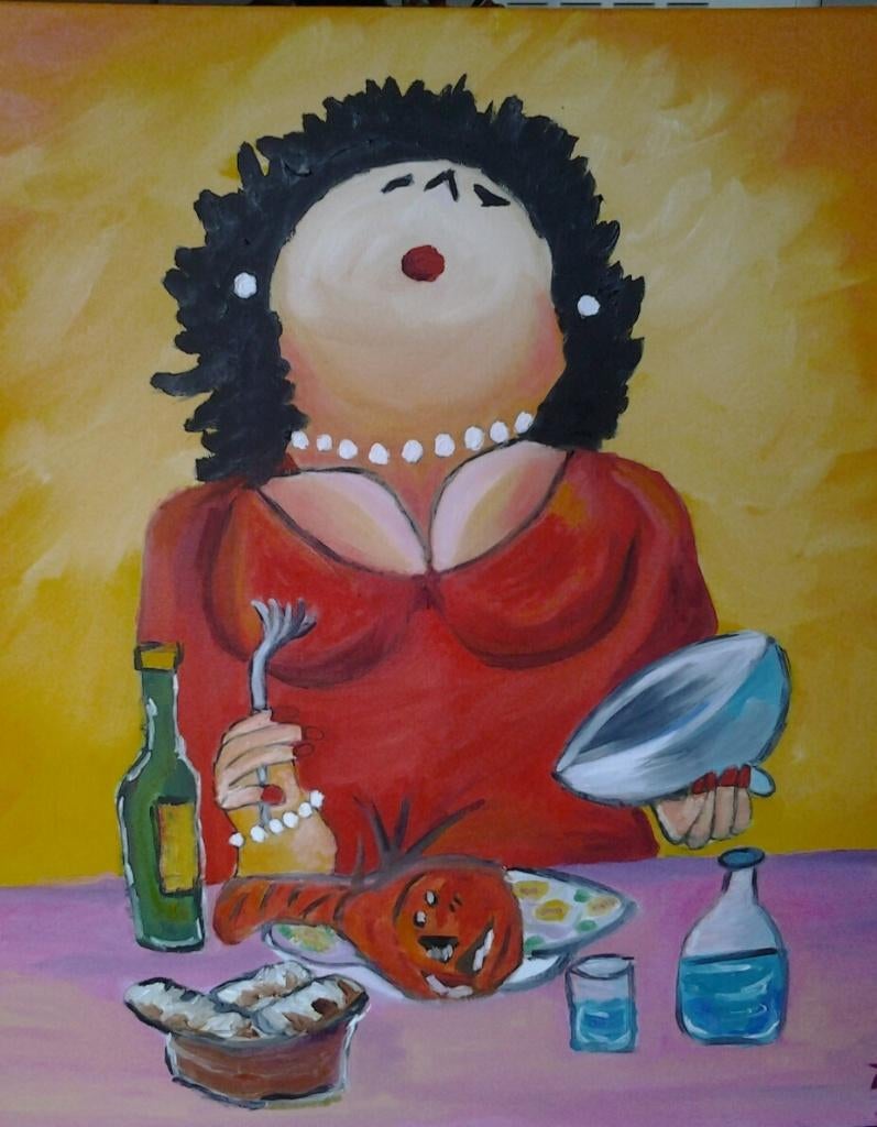 dikke dame, Ophalen of Verzenden