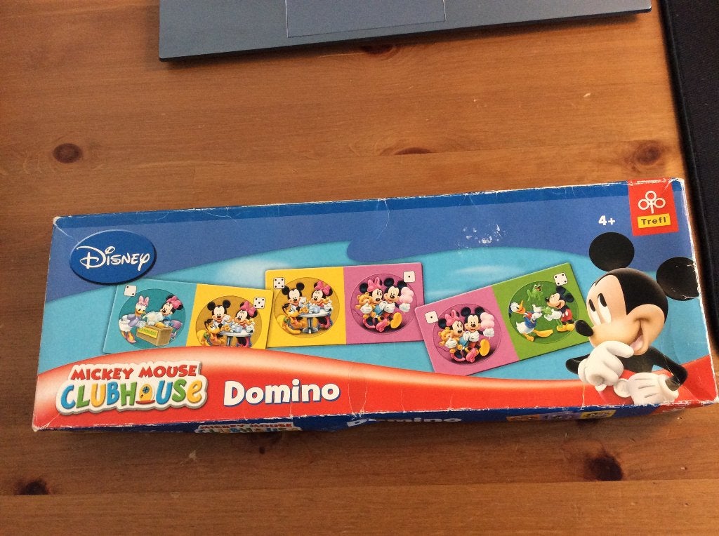 Mickey Mouse Clubhouse domino. van Trefl compleet 28 kaarten, Ophalen of Verzenden, Gebruikt