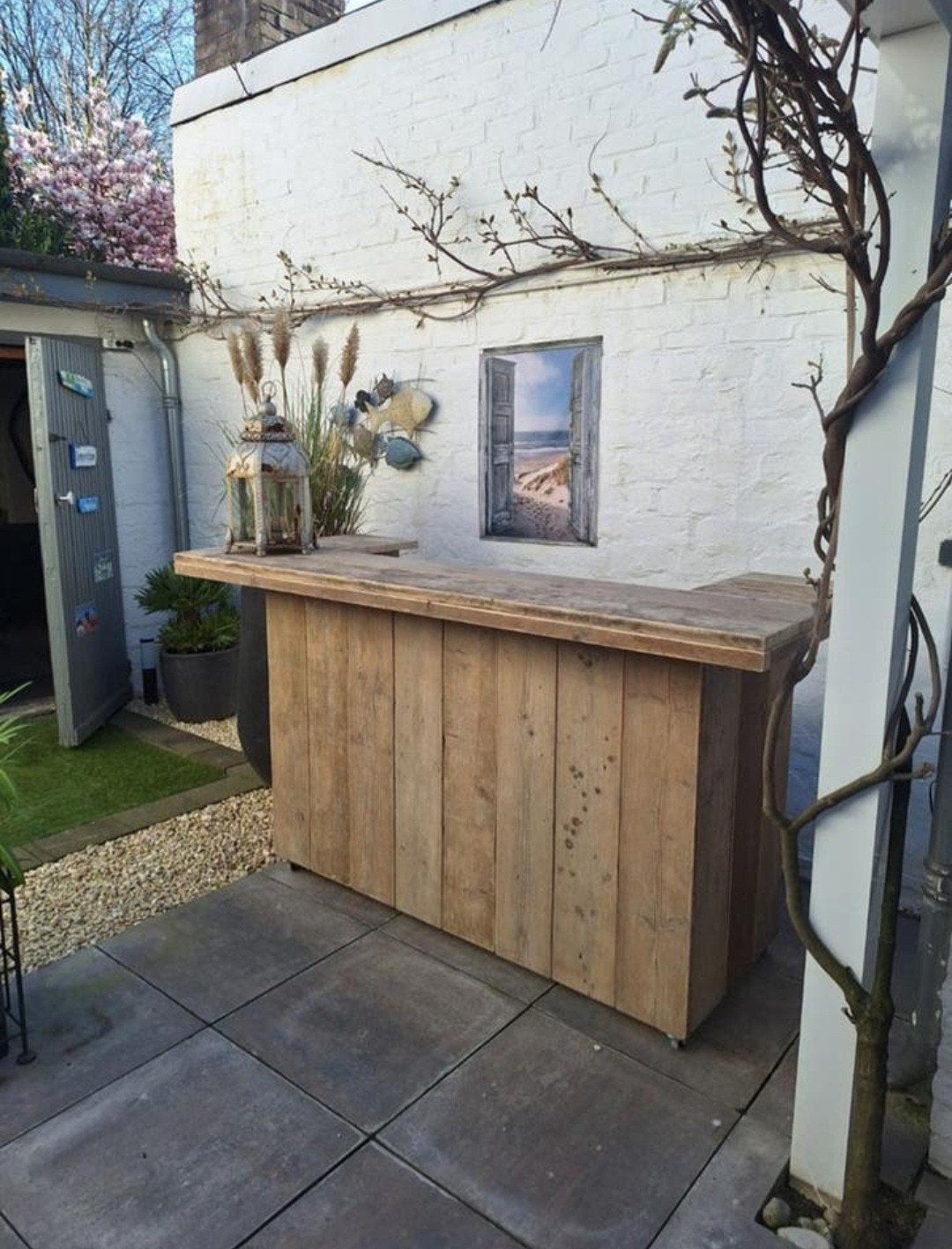 VAKANTIE DEAL Steigerhout Douglas balie toonbank tuin bar, Ophalen of Verzenden, Nieuw