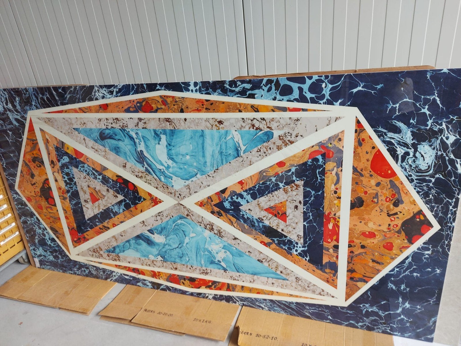 2 Nieuwe Italiaanse Design Wand-/Vloertegels 240x120cm, Ophalen