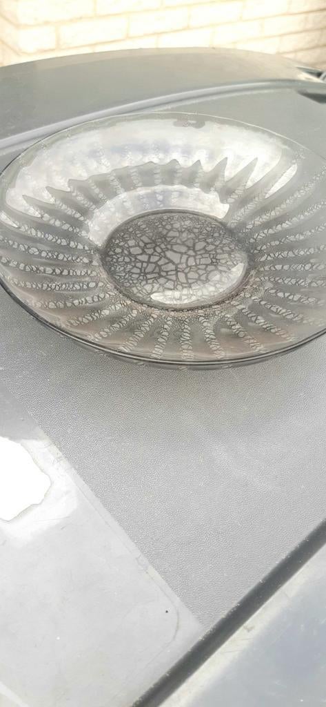 Copier Leerdam Kleine drijfschaal D 18cm tin craquele, Antiek en Kunst, Ophalen of Verzenden