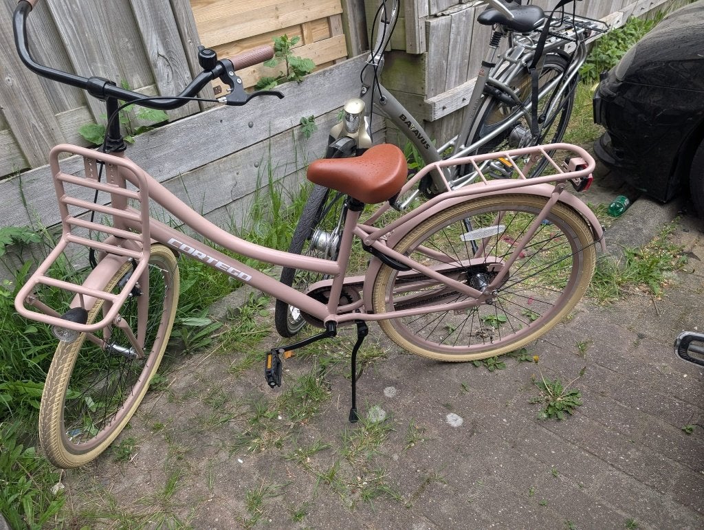Cortego Transporter Meisjesfiets 26 inch - Roze, Velgrem, Versnellingen, 56 cm of meer, Zo goed als nieuw