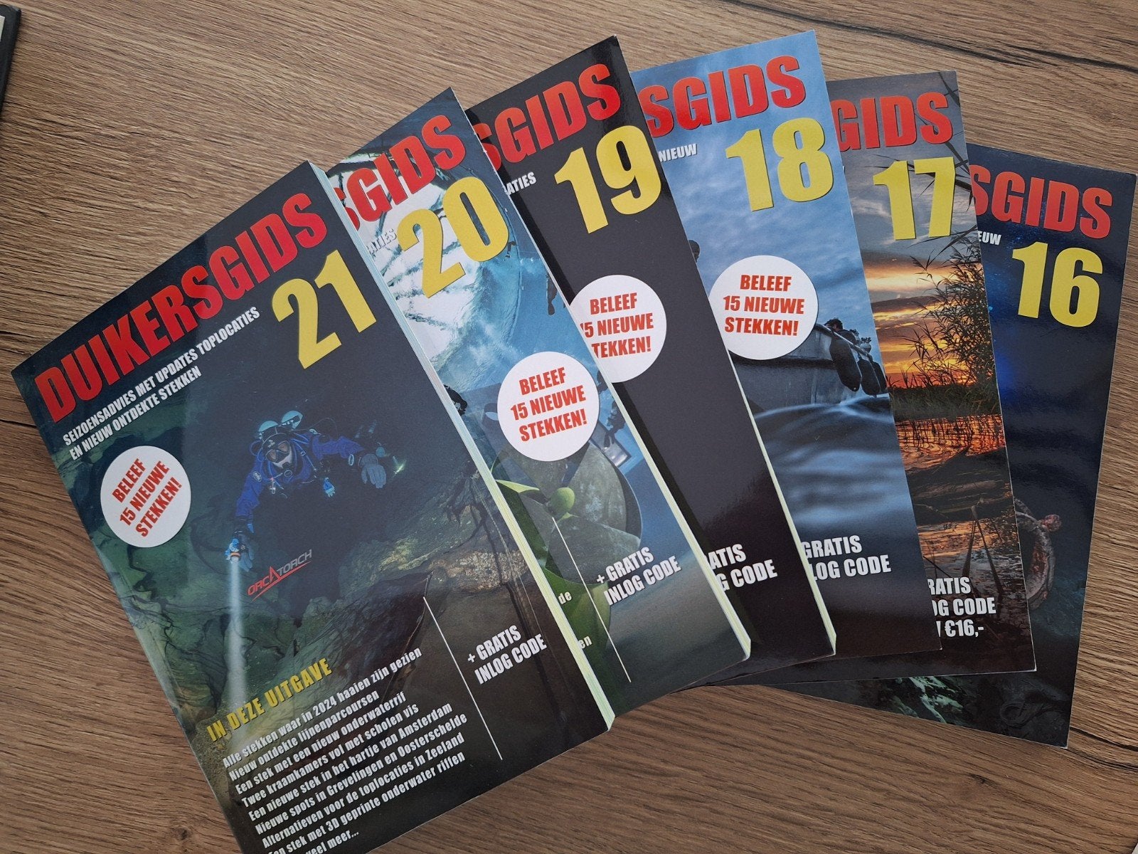 Duikersgidsen 2016-2021 - Complete set, Watersport en Boten, Duiken, Nieuw, Overige typen, Ophalen of Verzenden