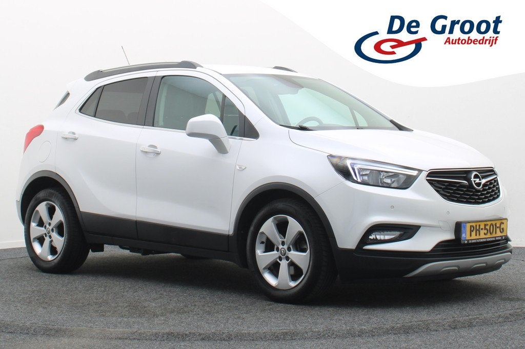 Opel Mokka X 1.4 Turbo Innovation Keyless, Camera, Apple Car, Auto's, Opel, Voorwielaandrijving, Gebruikt, Leder en Stof, Wit