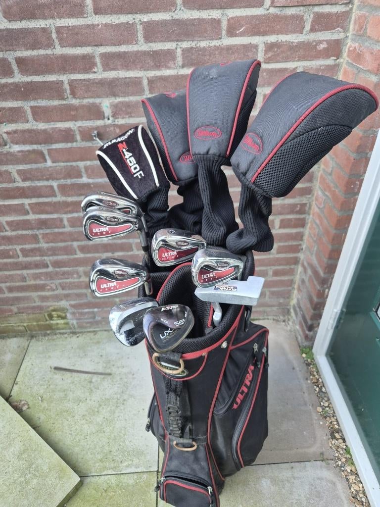 Heren Wilson golfset staal met golf draagtas €175,-, Ophalen of Verzenden, Zo goed als nieuw, Set