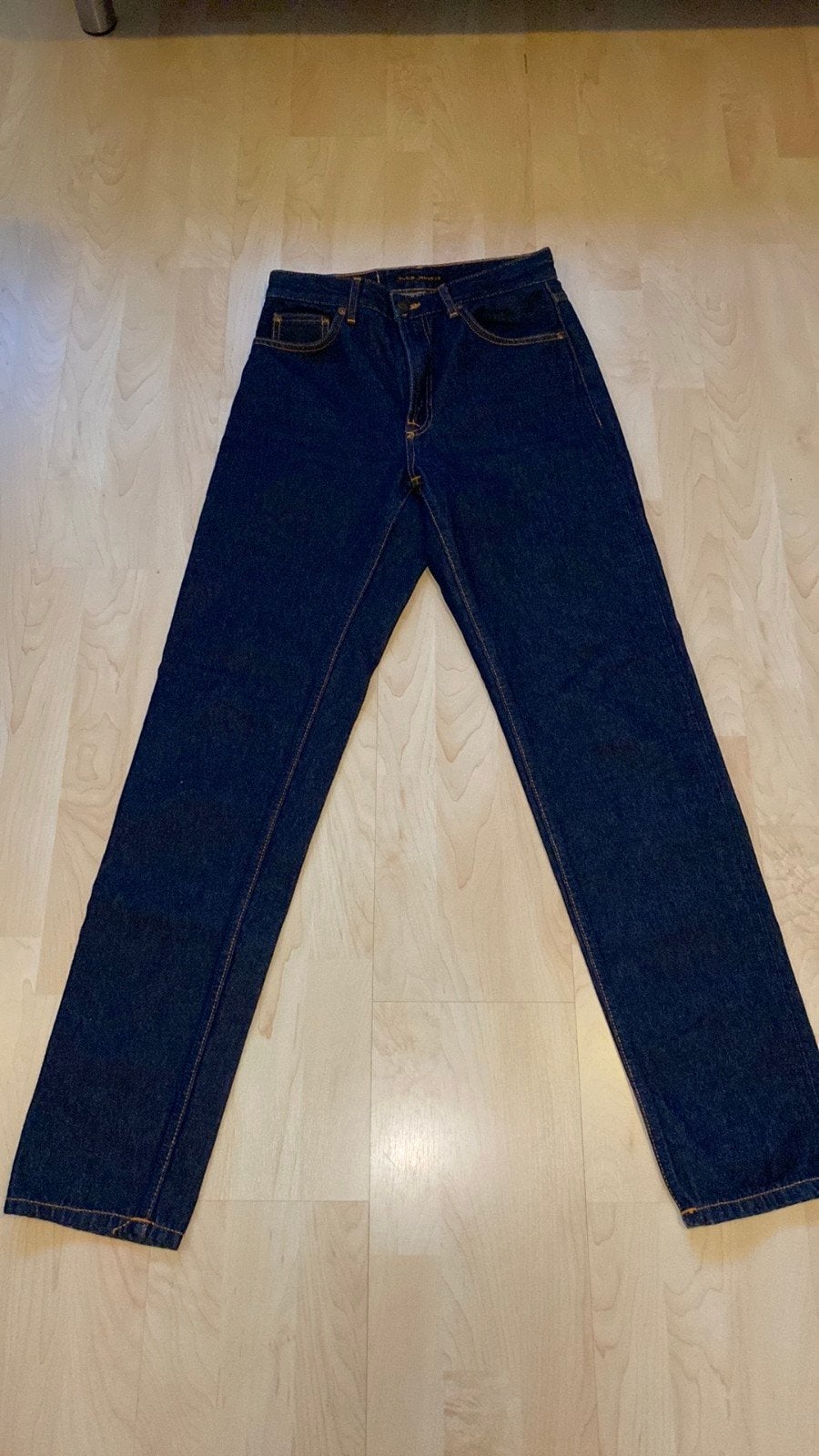 Nudie Jeans 27 32 Breezy Britt Rinsed Malibu, Kleding | Heren, Ophalen of Verzenden, Zo goed als nieuw, Overige maten, Blauw