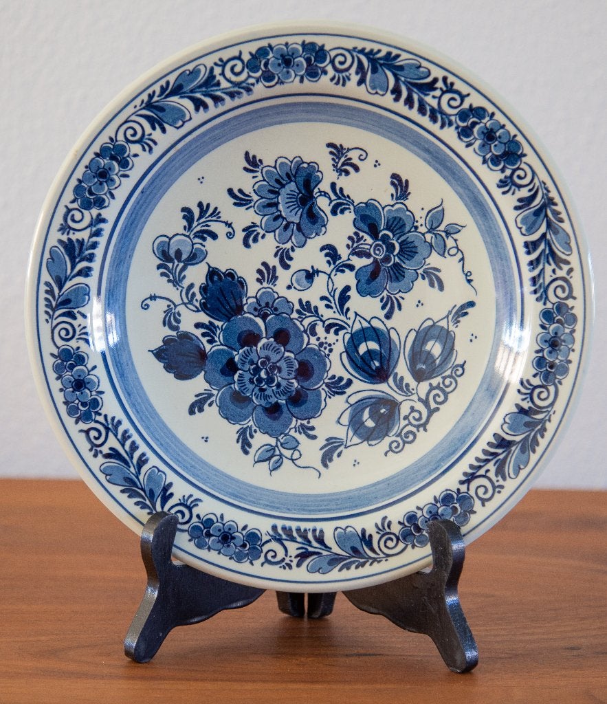 Antiek Delftsblauw Wandbord Goedewagen 24cm, Antiek en Kunst, Ophalen of Verzenden
