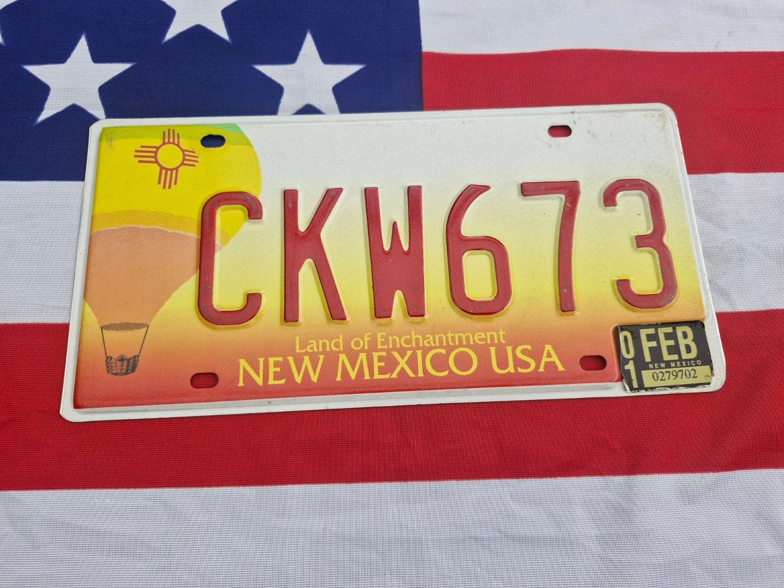 Kentekenplaat New Mexico USA Nummerplaat nummerbord License, Ophalen of Verzenden, Gebruikt, Auto's