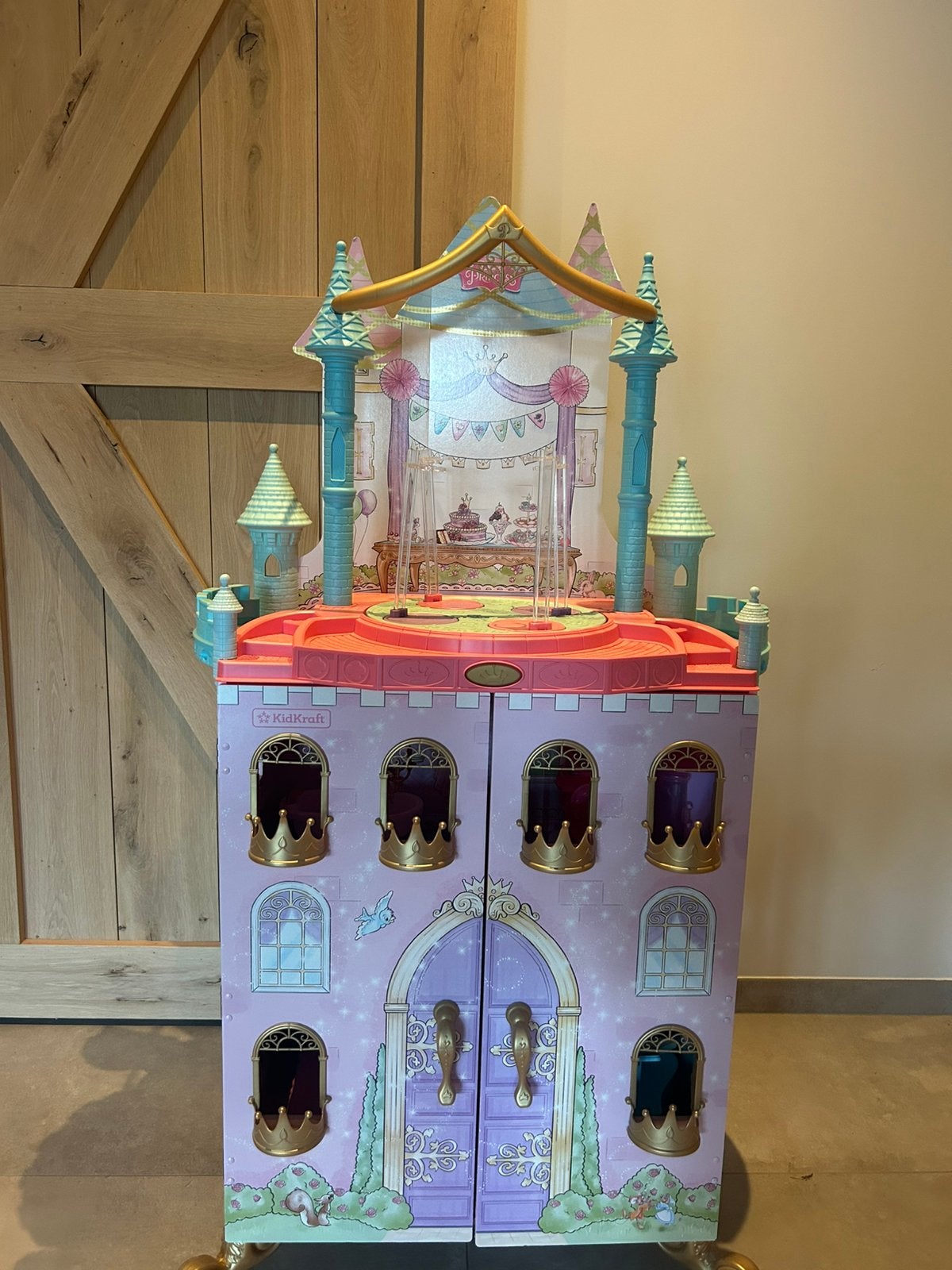 Kidcraft disney princess dance & dream castle poppenhuis, Ophalen, Zo goed als nieuw, Poppenhuis