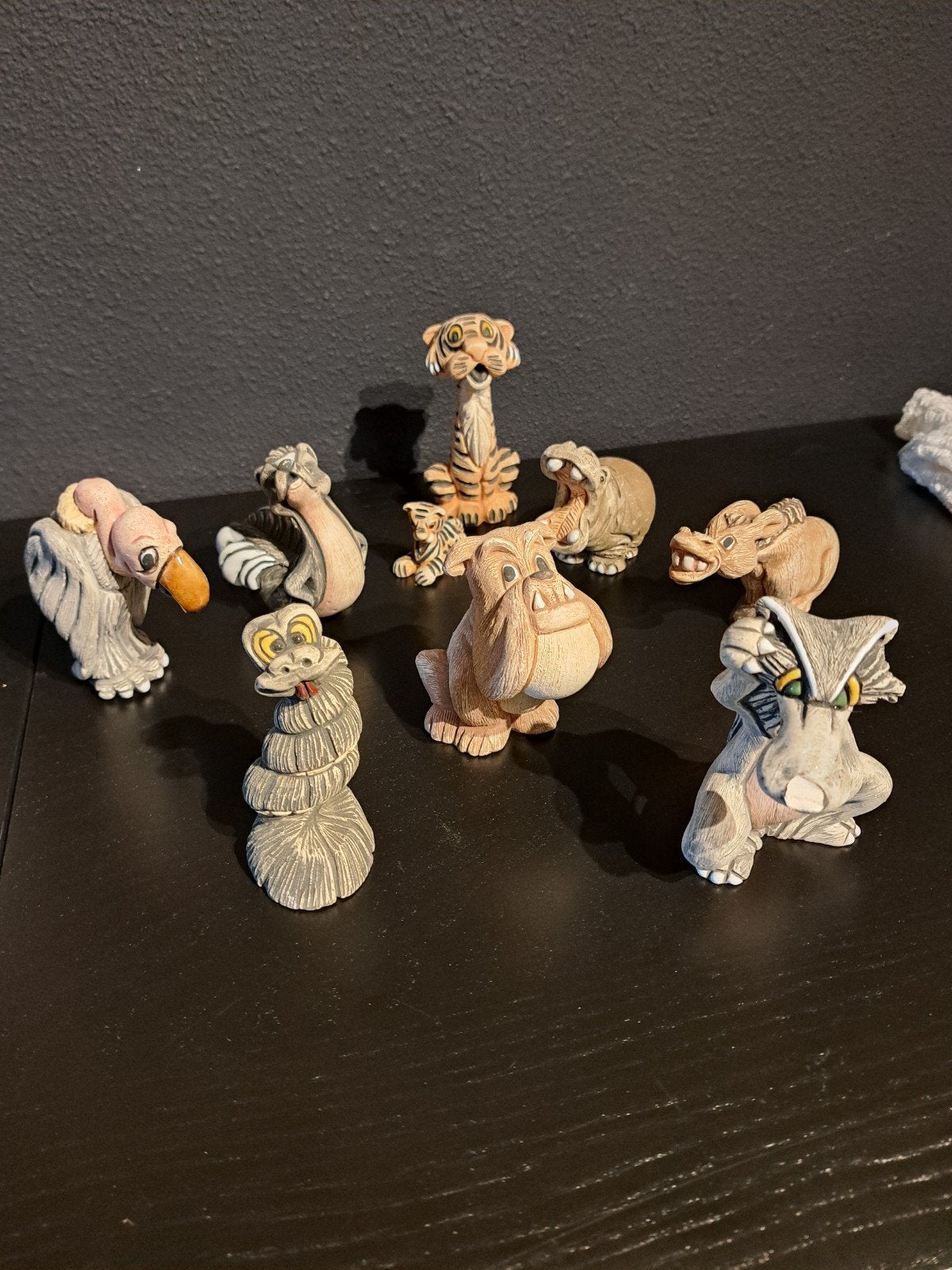 Set dierenbeeldjes handwerk uit Uruguay, Ophalen of Verzenden, Paard, Beeldje of Figuurtje
