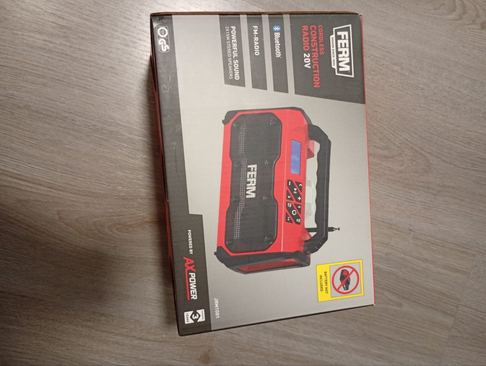 Ferm Accu Bouwradio 20V met Bluetooth en FM-radio, Ophalen, Nieuw, Bouwradio