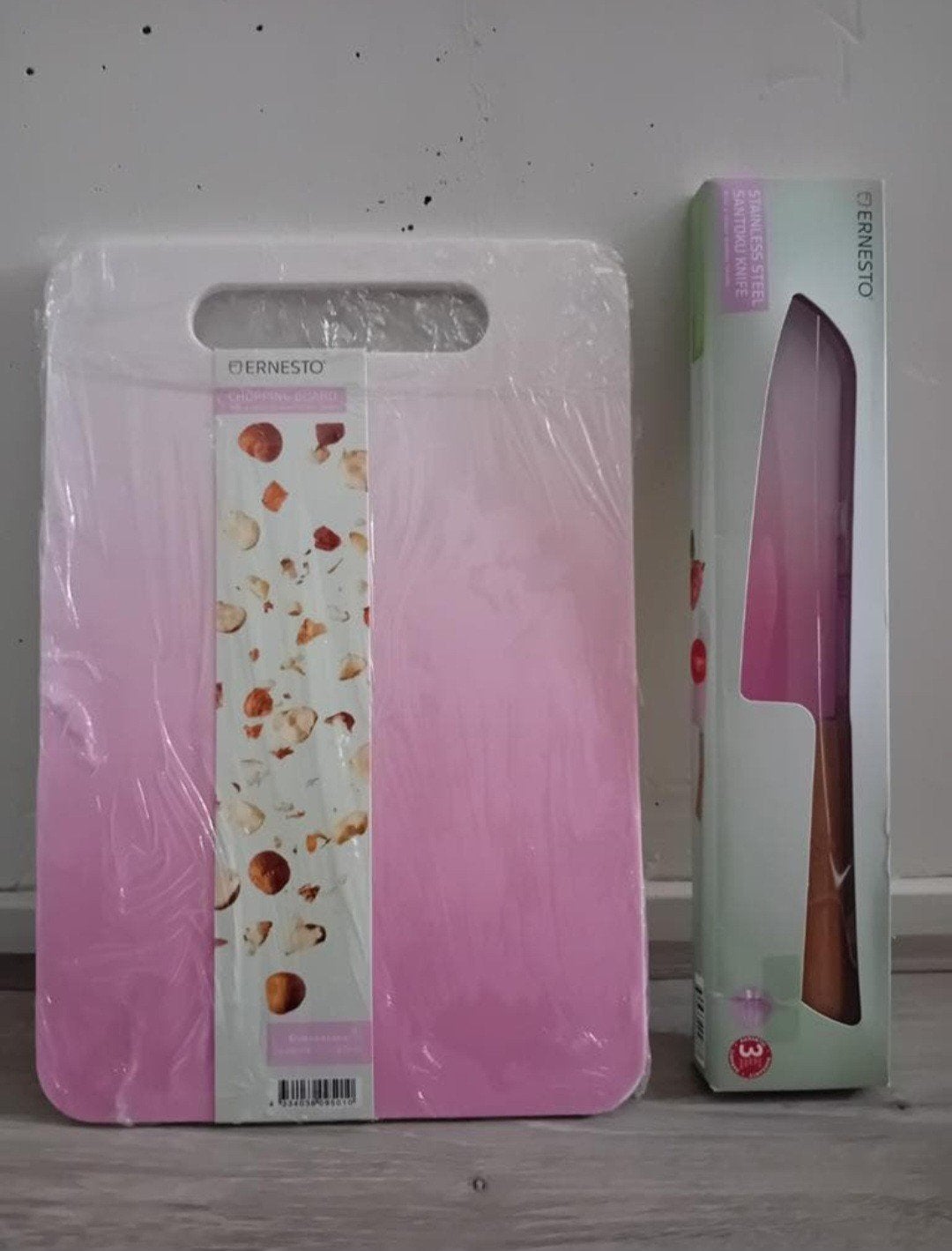 Snijplank en Edelstalen Santoku Mes ( 2 delig ) Nieuw!, Ophalen, Nieuw