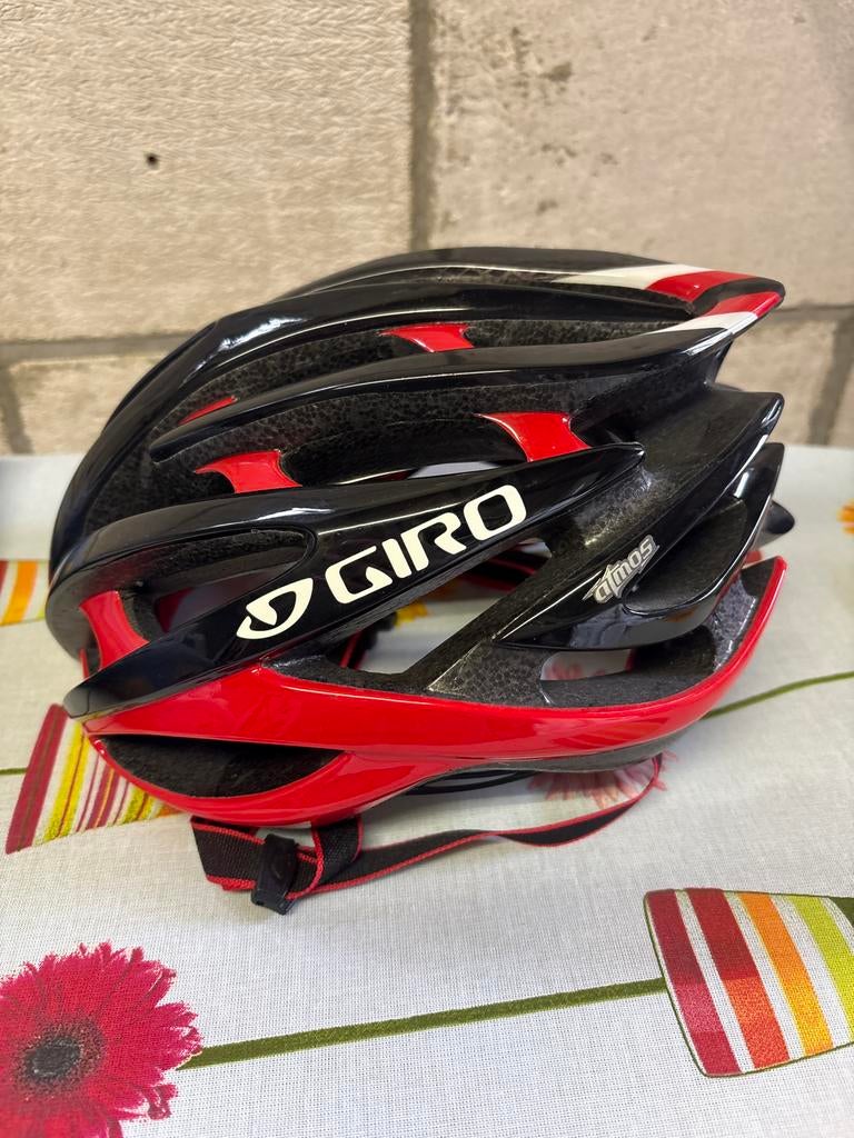 Giro Atmos II Fietshelm - Zwart/Rood, Fietsen en Brommers, Ophalen, Gebruikt, Overige maten, Heer of Dame