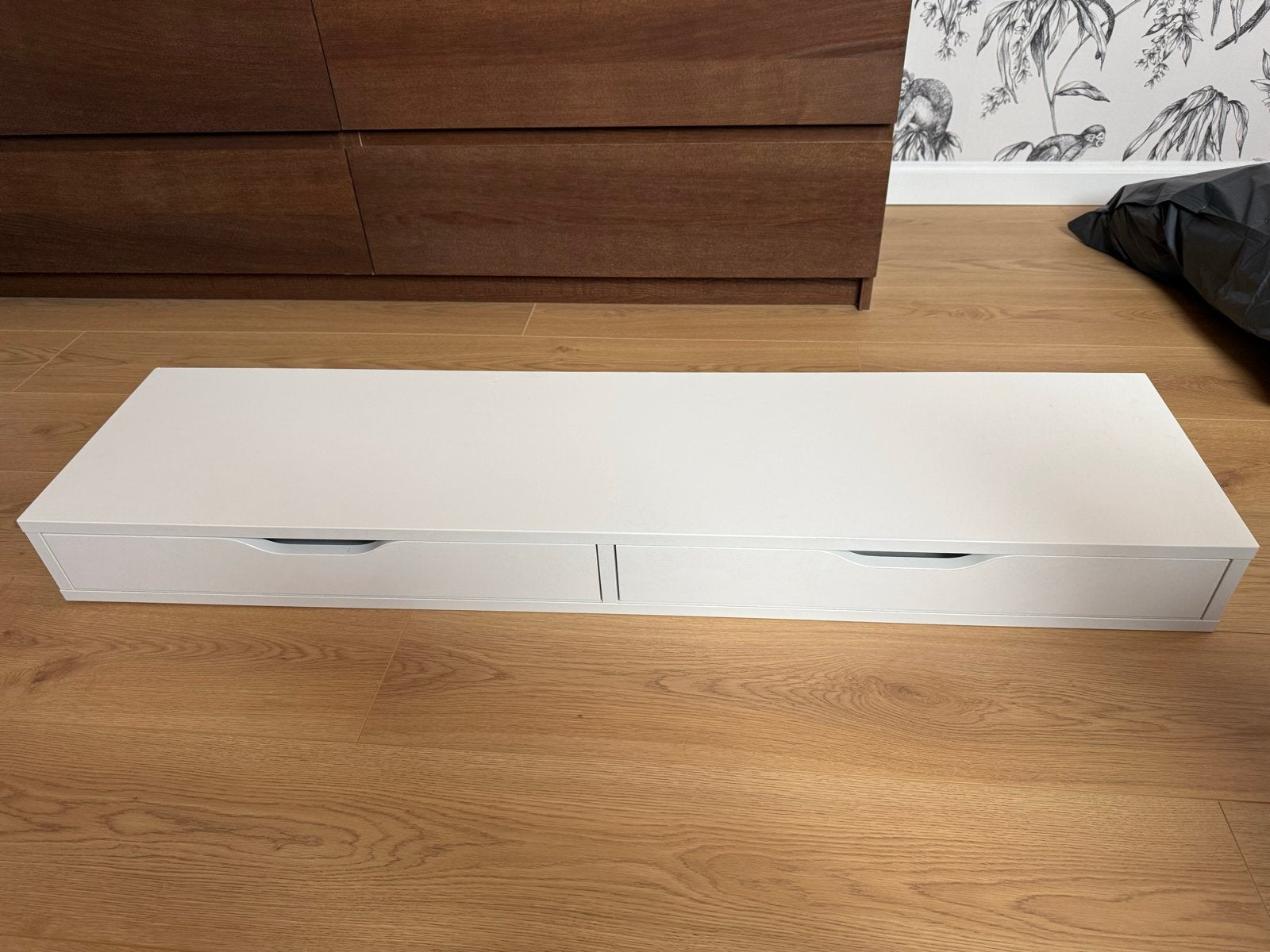 Ikea EKBY ALEX plank met lades, wit - Zo goed als nieuw, 100 tot 150 cm, 1 of 2 laden, Ophalen of Verzenden, Zo goed als nieuw