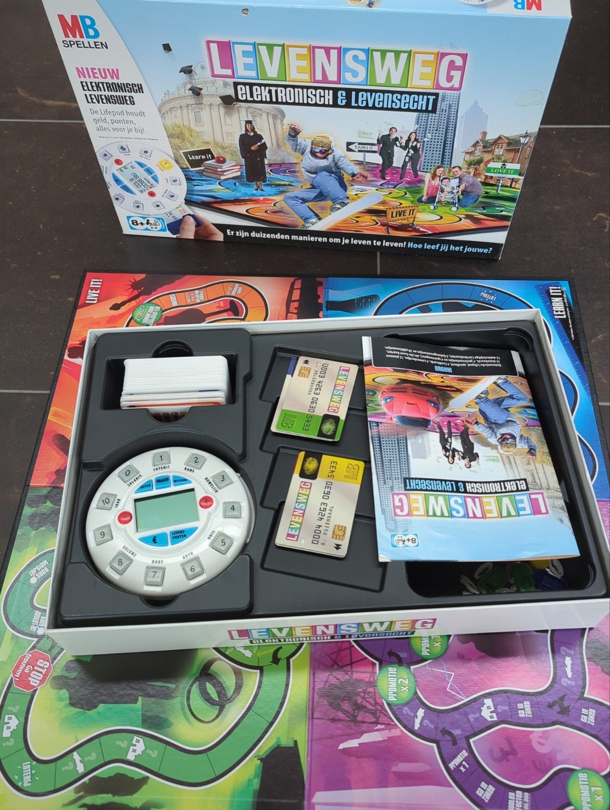 Levensweg Elektronisch & Levensecht Bordspel MB Spellen, Hobby en Vrije tijd, Gezelschapsspellen | Bordspellen, Drie of vier spelers