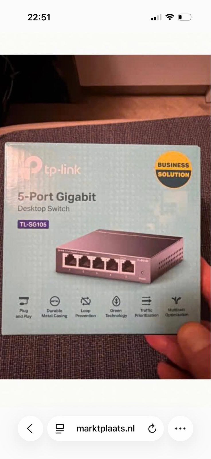 5 port gigabit desktop switch TLSH-105, Ophalen, Nieuw