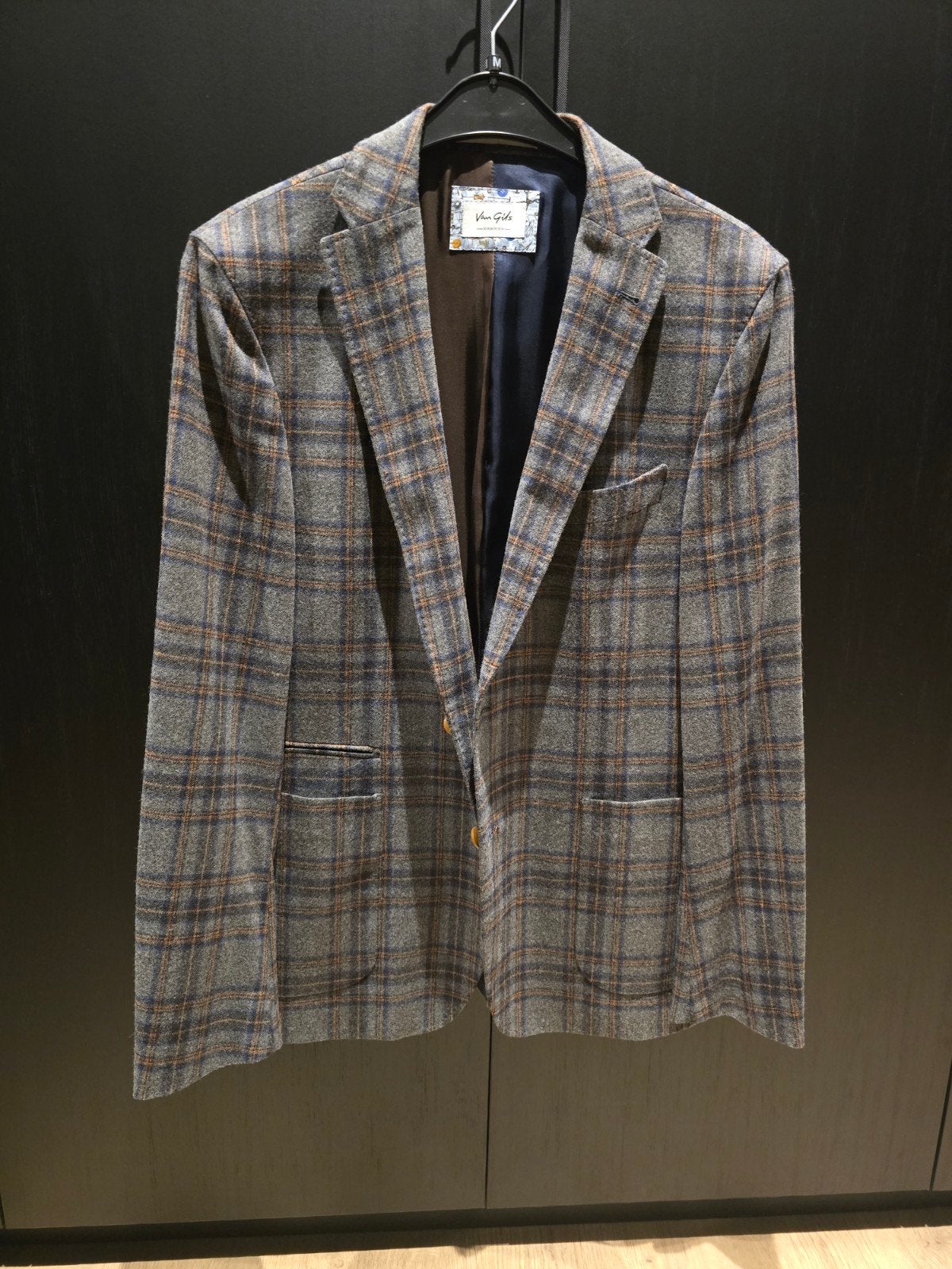 Van Gils Colbert Maat 52 - Stijlvol Geruit Jasje, Kleding | Heren, Ophalen of Verzenden, Maat 52/54 (L), Grijs, Van Gils