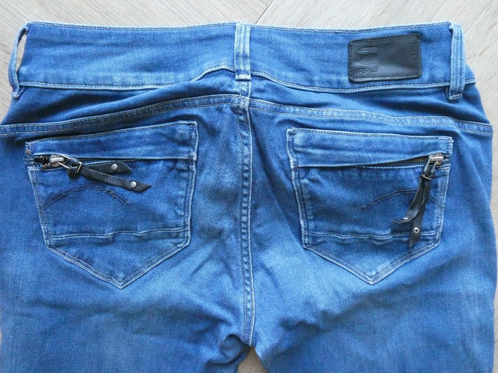 Gerestaureerde Gstar Midge Cody Mid Skinny broek maat 29-34, Blauw, Ophalen of Verzenden, W28 - W29 (confectie 36), Gedragen