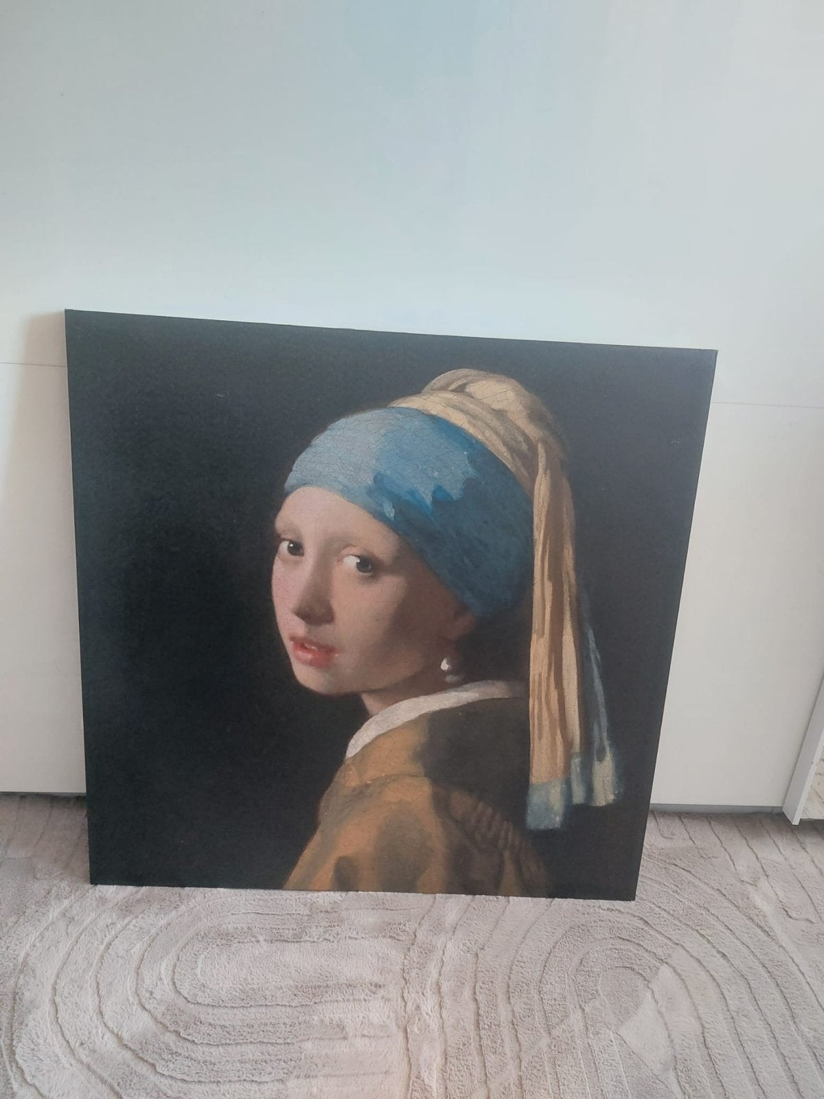 Meisje met de parel schilderij, Huis en Inrichting, Woonaccessoires | Schilderijen, Tekeningen en Foto's, Ophalen, Gebruikt, Schilderij