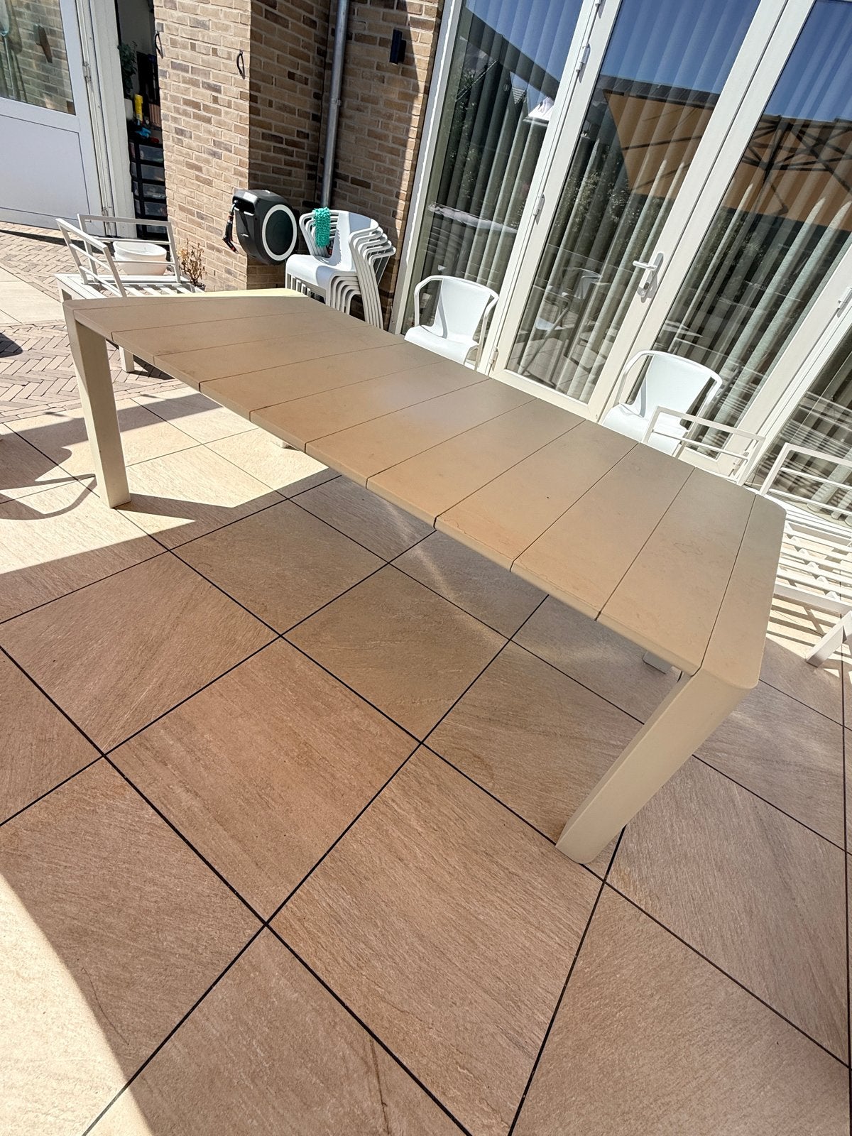 Verkleurde tuintafel, Ophalen, Gebruikt, Rechthoekig, Kunststof