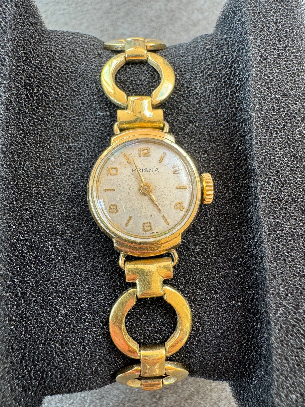 Vintage Prisma Quartz Ladies Watch 16mm | Gold Plated, Ophalen of Verzenden, Staal, Overige merken