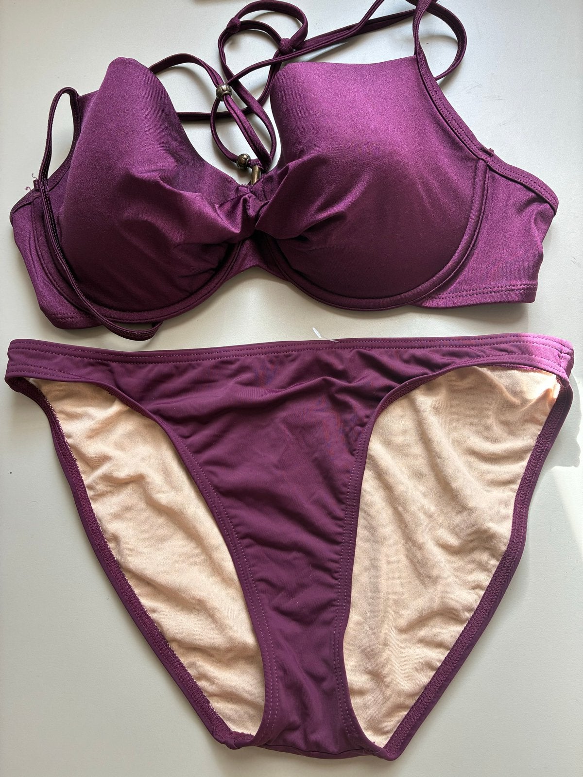 Hunkemöller Bikini Wijnrood 85C Slip Beachwave 42 Z.G.A.N., Ophalen of Verzenden, Zo goed als nieuw, Rood, Bikini