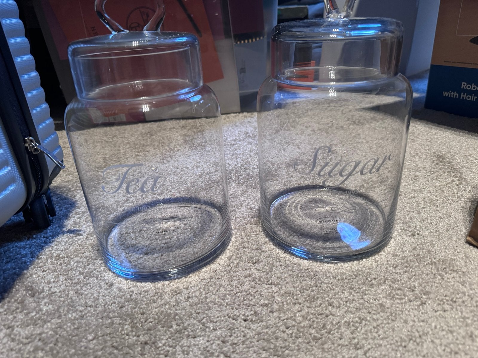 Riverdale Voorraadpotten Thee en Suiker - Glas, Voorraadpot, Ophalen, Zo goed als nieuw, Glas