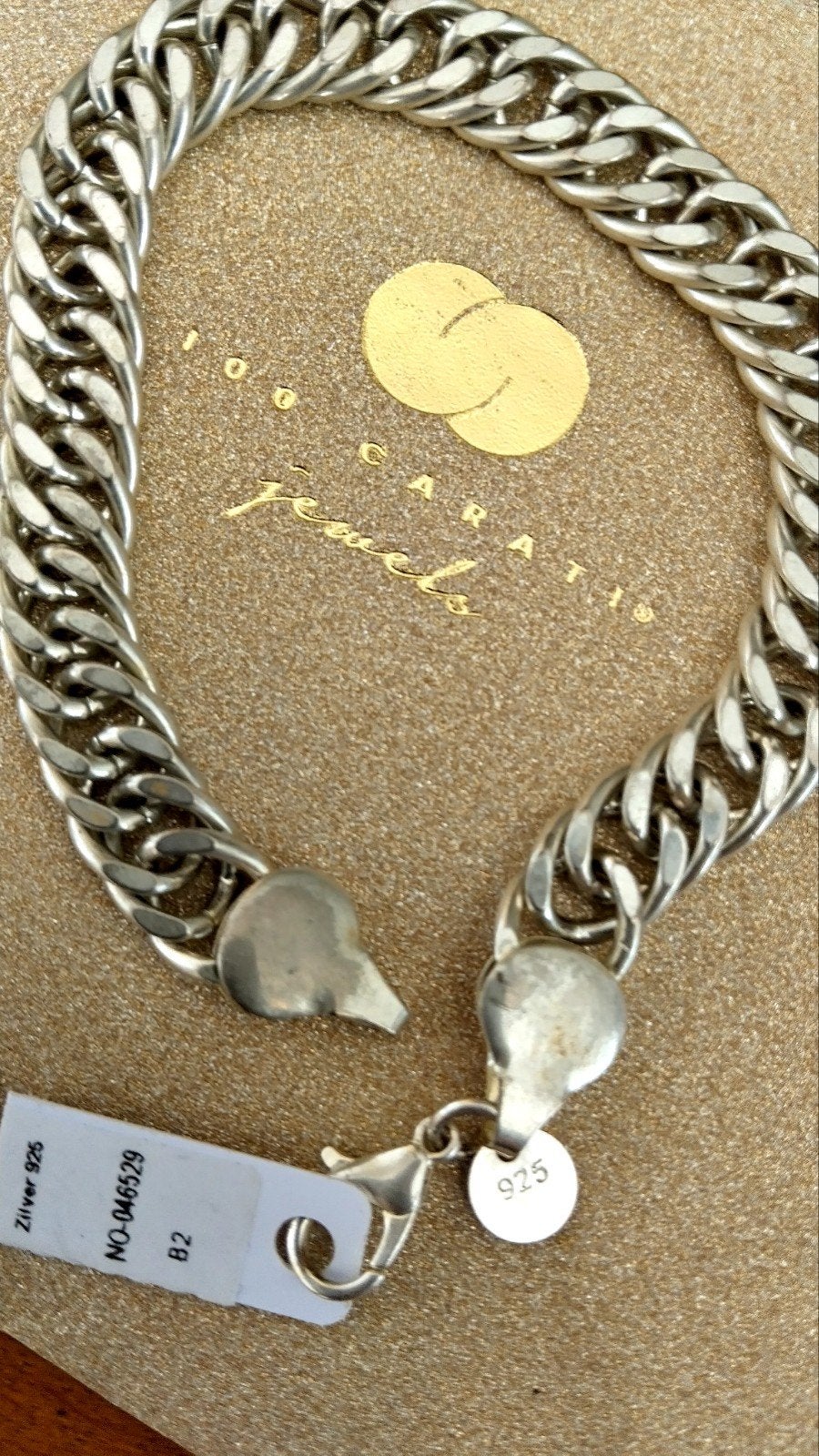 massief zware zilveren armband, Sieraden, Tassen en Uiterlijk, Ophalen of Verzenden, Zo goed als nieuw, Zilver, Zilver