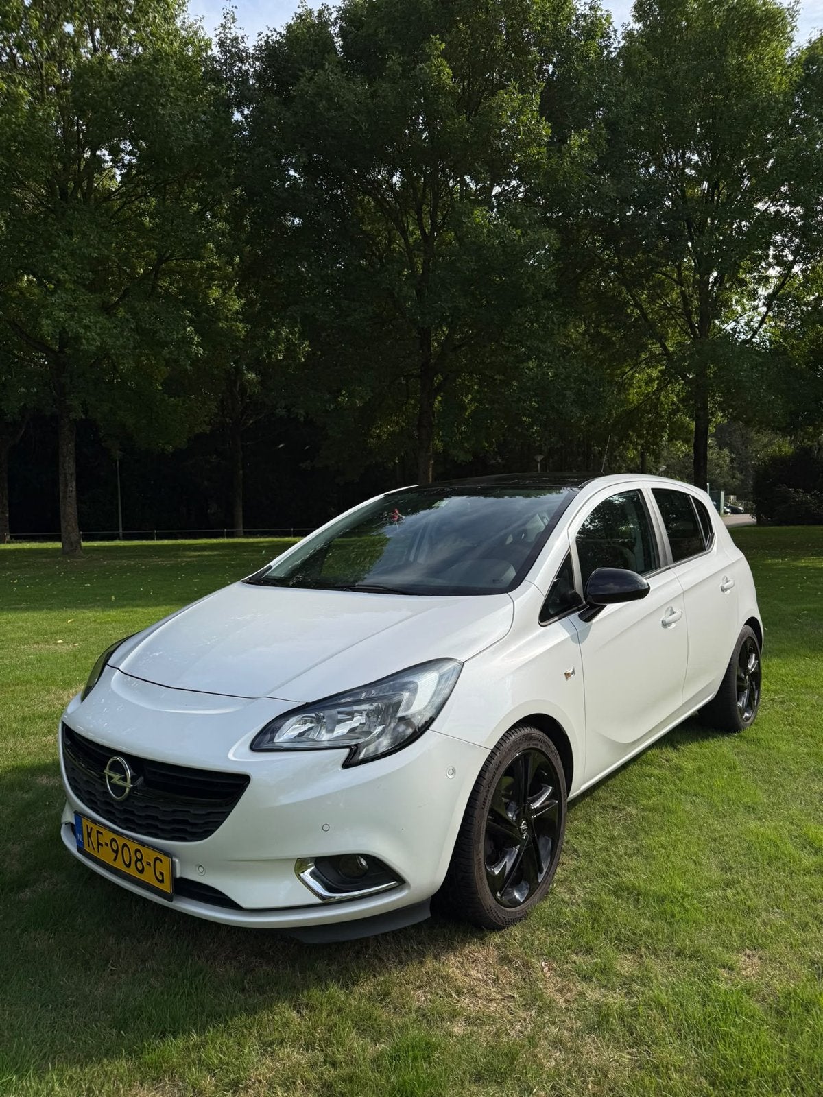 Opel Corsa E 1.4 66KW/90PK 5D 2016 Wit, Auto's, Voorwielaandrijving, Dealer onderhouden, Zwart, 1200 kg