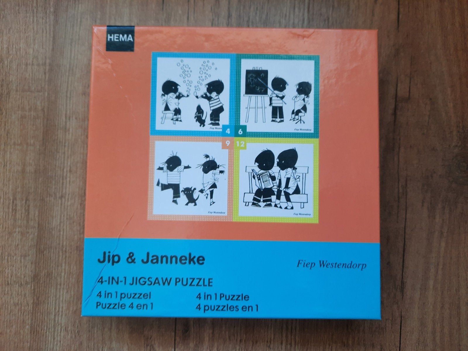 4 in 1 puzzel van Jip & Janneke. NIEUW, Ophalen of Verzenden, Minder dan 10 stukjes, Nieuw, 2 tot 4 jaar