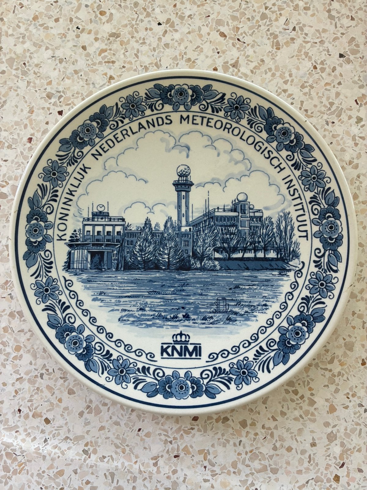 Bord delfts blauw blue delft KNMI Royal Goedewaagen, Antiek en Kunst, Ophalen of Verzenden
