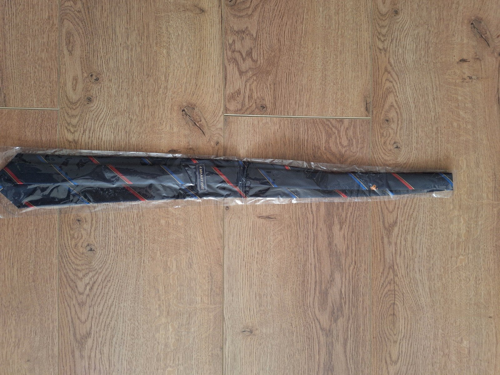 ING Groep stropdas - 4 maart 1992, Blauw, Nieuw, Ophalen of Verzenden, Met patroon