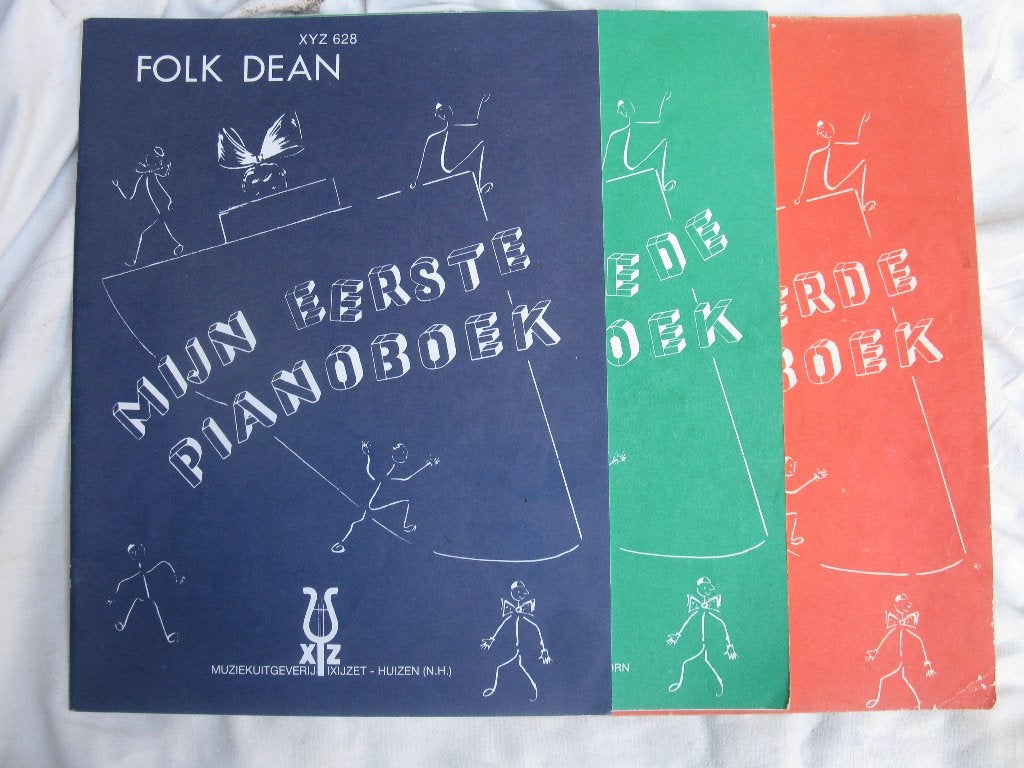 Bladmuziek les piano Folk Dean 3 x, Gebruikt, Les of Cursus, Ophalen of Verzenden, Piano