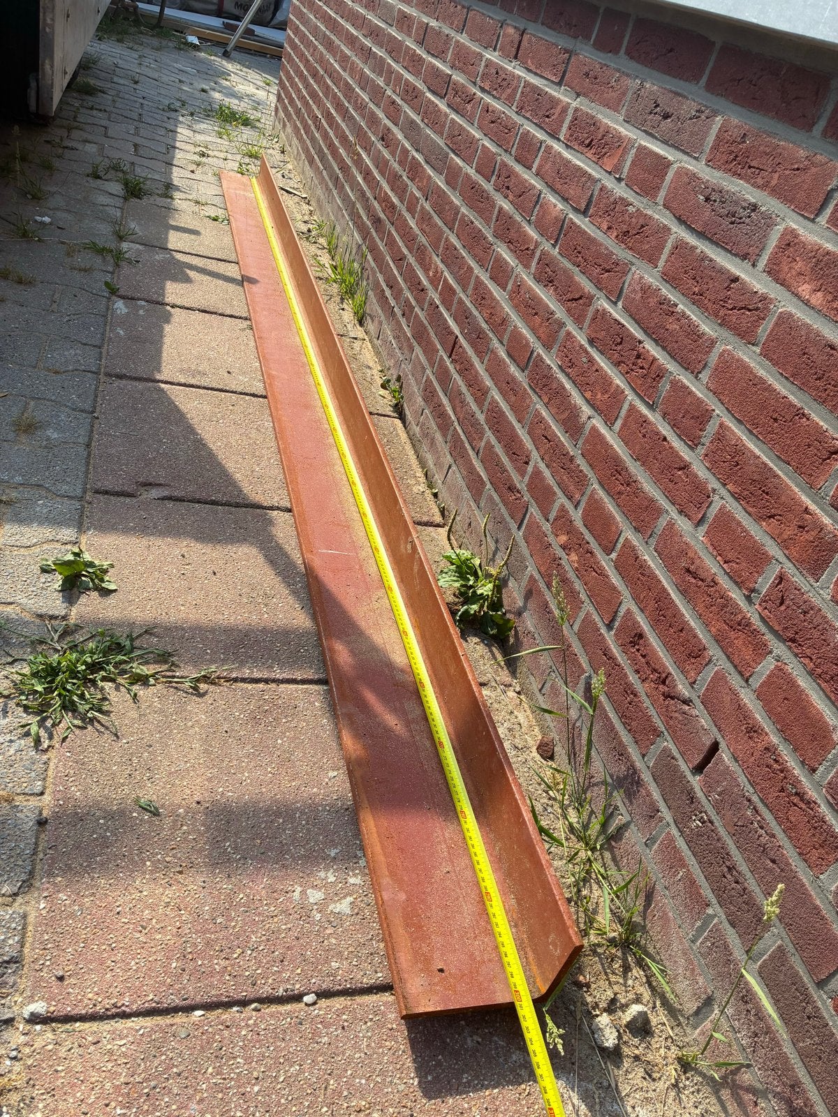Stalen hoeklijn- 3 meter lang, Ophalen, Gebruikt, IJzer