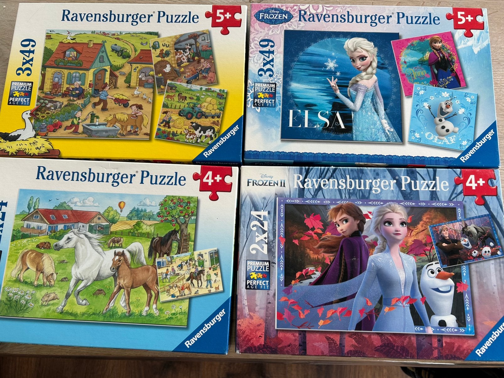 Diverse Ravensburger puzzels 4+ en 5+, Ophalen, 10 tot 50 stukjes, Zo goed als nieuw, 4 tot 6 jaar