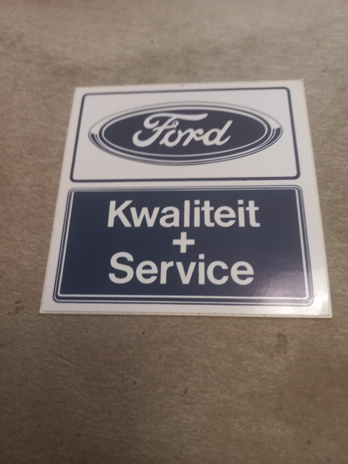 Ford Kwaliteit + Service Sticker, Ophalen of Verzenden