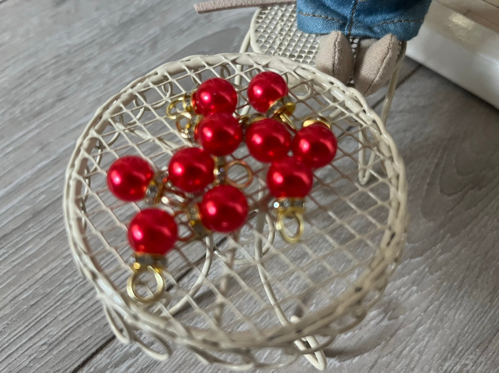 10 rode kerstballen poppen/ maileg huis incl verzending, Verzamelen, Ophalen, Nieuw, Poppenhuis