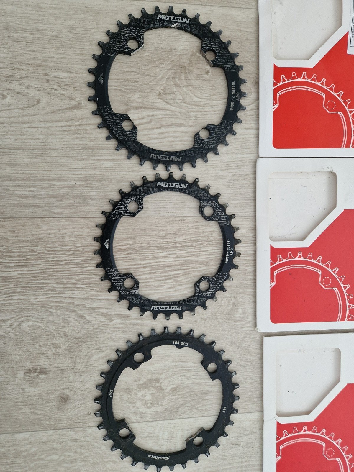 Kettingbladen MTB 2 x 34t 1 x 36t 11 speed, Fietsen en Brommers, Fietsonderdelen, Ophalen of Verzenden, Gebruikt, Gravelbike, Overige typen