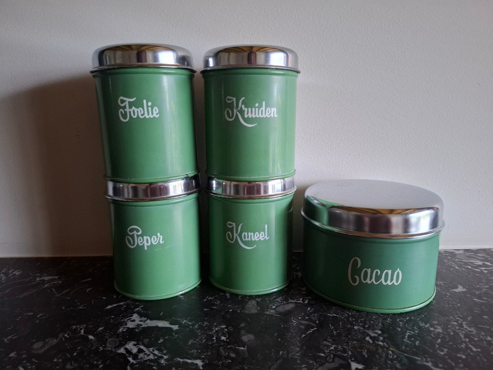 Vintage Brabantia voorraadblikken, Ophalen of Verzenden
