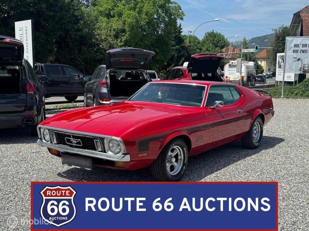 Ford Mustang Mach 1 | 1971 | Route 66 Auctions, Auto's, Oldtimers, Overige carrosserieën, Zwart, Bedrijf, Handgeschakeld