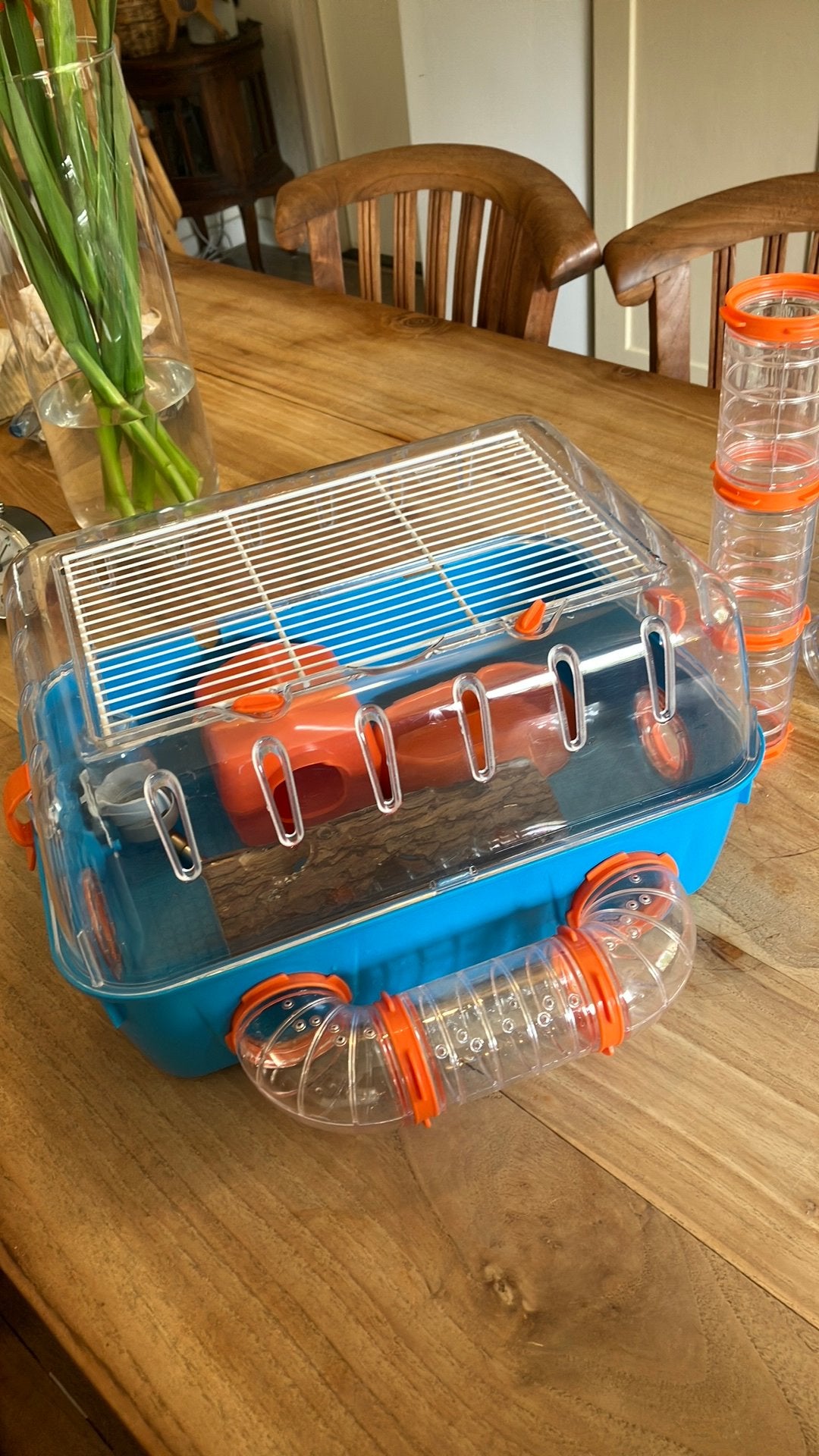 Hamsterkooi met looprad en loopbal, Kooi, Minder dan 75 cm, Zo goed als nieuw, Ophalen