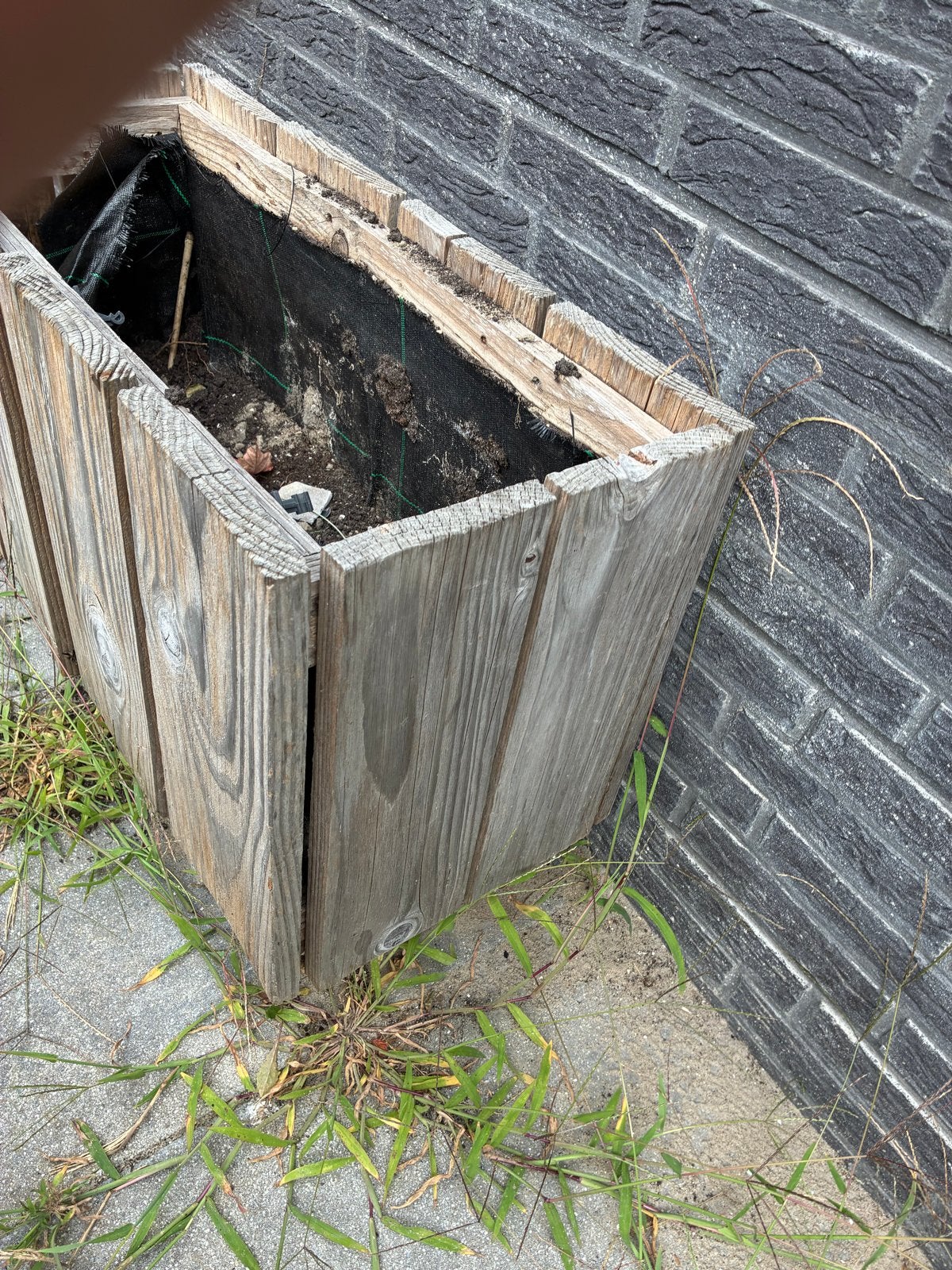 Houten bloembak op wielen - Gebruikt, Gebruikt, 100 cm of meer, Balkon, Ophalen of Verzenden