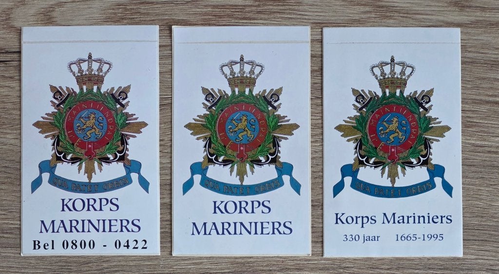 M14- Koninklijke Marine Korps Mariniers wervingsstickers, Ophalen of Verzenden, Nieuw, Meerdere stickers