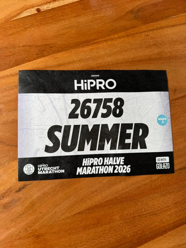 Utrecht halve marathon startbewijs, Ophalen of Verzenden, Zo goed als nieuw, Overige typen, Overige merken