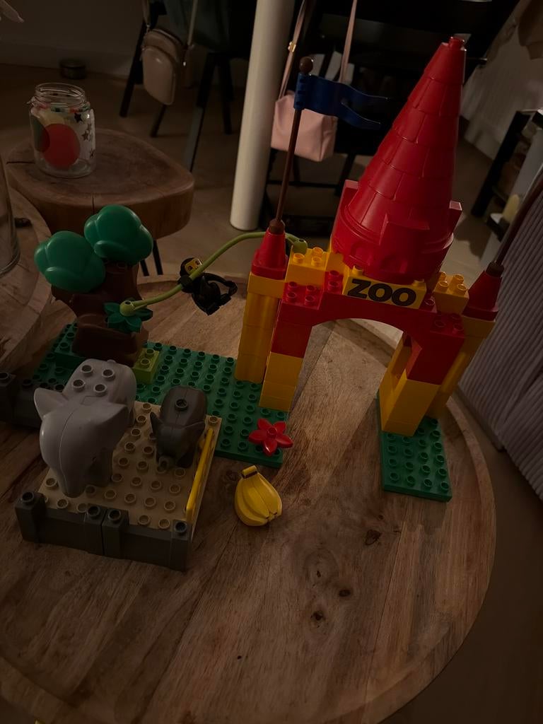 Lego Duplo Zoo met olifant en aap (onderdeel van 4960), Inclusief minifiguren, Gebruikt, Overige thema's, Verzenden